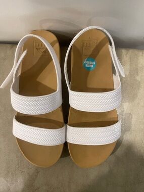 Reef Kids White Double-Strap Water Sandals